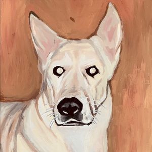 Original canine acrylic painting